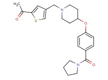 1-[4-({4-[4-(1-pyrrolidinylcarbonyl)phenoxy]-1-piperidinyl}methyl)-2-thienyl]ethanone