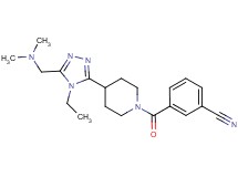 3-[(4-{5-[(dimethylamino)methyl]-4-ethyl-4H-1,2,4-triazol-3-yl}piperidin-1-yl)carbonyl]benzonitrile