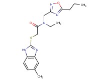 N-ethyl-2-[(5-methyl-1H-benzimidazol-2-yl)thio]-N-[(5-propyl-1,2,4-oxadiazol-3-yl)methyl]acetamide