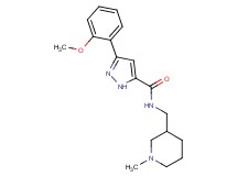 3-(2-methoxyphenyl)-N-[(1-methylpiperidin-3-yl)methyl]-1H-pyrazole-5-carboxamide