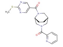(1S*,5R*)-6-{[2-(methylthio)pyrimidin-5-yl]carbonyl}-3-(pyridin-2-ylcarbonyl)-3,6-diazabicyclo[3.2.2]nonane