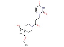 1-{3-[(1S*,3R*)-1-ethoxy-3-hydroxy-7-azaspiro[3.5]non-7-yl]-3-oxopropyl}pyrimidine-2,4(1H,3H)-dione