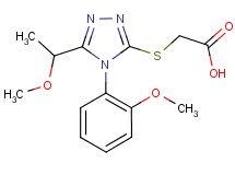 {[5-(1-methoxyethyl)-4-(2-methoxyphenyl)-4H-1,2,4-triazol-3-yl]thio}acetic acid