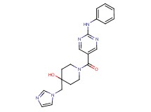 1-[(2-anilino-5-pyrimidinyl)carbonyl]-4-(1H-imidazol-1-ylmethyl)-4-piperidinol