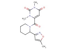 1,3-dimethyl-6-{[2-(5-methyl-3-isoxazolyl)-1-piperidinyl]carbonyl}-2,4(1H,3H)-pyrimidinedione