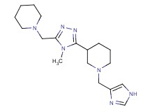 1-(1H-imidazol-4-ylmethyl)-3-[4-methyl-5-(piperidin-1-ylmethyl)-4H-1,2,4-triazol-3-yl]piperidine