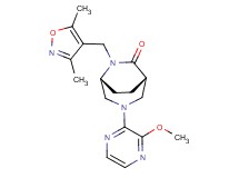 (1S*,5R*)-6-[(3,5-dimethyl-4-isoxazolyl)methyl]-3-(3-methoxy-2-pyrazinyl)-3,6-diazabicyclo[3.2.2]nonan-7-one
