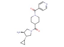 (3R*,4S*)-4-cyclopropyl-1-[(1-isonicotinoylpiperidin-4-yl)carbonyl]pyrrolidin-3-amine