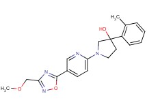 1-{5-[3-(methoxymethyl)-1,2,4-oxadiazol-5-yl]pyridin-2-yl}-3-(2-methylphenyl)pyrrolidin-3-ol