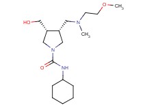 (3R*,4R*)-N-cyclohexyl-3-(hydroxymethyl)-4-{[(2-methoxyethyl)(methyl)amino]methyl}-1-pyrrolidinecarboxamide
