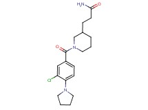 3-{1-[3-chloro-4-(1-pyrrolidinyl)benzoyl]-3-piperidinyl}propanamide