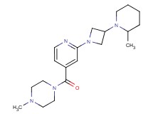 1-methyl-4-{2-[3-(2-methyl-1-piperidinyl)-1-azetidinyl]isonicotinoyl}piperazine
