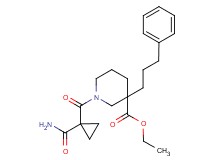 ethyl 1-{[1-(aminocarbonyl)cyclopropyl]carbonyl}-3-(3-phenylpropyl)-3-piperidinecarboxylate
