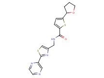 N-{[2-(2-pyrazinyl)-1,3-thiazol-4-yl]methyl}-5-(tetrahydro-2-furanyl)-2-thiophenecarboxamide