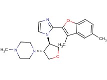 1-{(3R*,4R*)-4-[2-(3,5-dimethyl-1-benzofuran-2-yl)-1H-imidazol-1-yl]tetrahydrofuran-3-yl}-4-methylpiperazine
