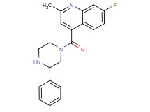 7-fluoro-2-methyl-4-[(3-phenyl-1-piperazinyl)carbonyl]quinoline hydrochloride
