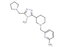 2-methyl-6-({3-[4-methyl-5-(pyrrolidin-1-ylmethyl)-4H-1,2,4-triazol-3-yl]piperidin-1-yl}methyl)pyridine