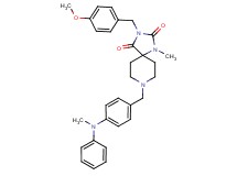 3-(4-methoxybenzyl)-1-methyl-8-{4-[methyl(phenyl)amino]benzyl}-1,3,8-triazaspiro[4.5]decane-2,4-dione