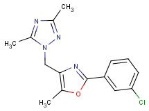 1-{[2-(3-chlorophenyl)-5-methyl-1,3-oxazol-4-yl]methyl}-3,5-dimethyl-1H-1,2,4-triazole