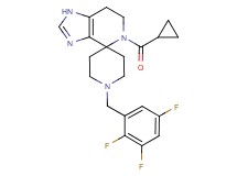 5-(cyclopropylcarbonyl)-1'-(2,3,5-trifluorobenzyl)-1,5,6,7-tetrahydrospiro[imidazo[4,5-c]pyridine-4,4'-piperidine]