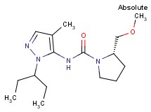 (2S)-N-[1-(1-ethylpropyl)-4-methyl-1H-pyrazol-5-yl]-2-(methoxymethyl)pyrrolidine-1-carboxamide