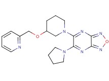 5-[3-(2-pyridinylmethoxy)-1-piperidinyl]-6-(1-pyrrolidinyl)[1,2,5]oxadiazolo[3,4-b]pyrazine