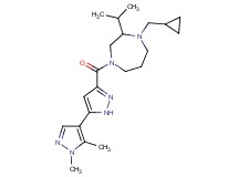 5-{[4-(cyclopropylmethyl)-3-isopropyl-1,4-diazepan-1-yl]carbonyl}-1',5'-dimethyl-1'H,2H-3,4'-bipyrazole