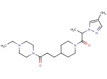 1-ethyl-4-(3-{1-[2-(4-methyl-1H-pyrazol-1-yl)propanoyl]piperidin-4-yl}propanoyl)piperazine