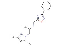 N-[(3-cyclohexyl-1,2,4-oxadiazol-5-yl)methyl]-1-(3,5-dimethyl-1H-pyrazol-1-yl)propan-2-amine