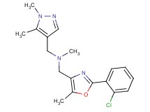 1-[2-(2-chlorophenyl)-5-methyl-1,3-oxazol-4-yl]-N-[(1,5-dimethyl-1H-pyrazol-4-yl)methyl]-N-methylmethanamine
