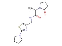 2-(2-oxopyrrolidin-1-yl)-N-[(2-pyrrolidin-1-yl-1,3-thiazol-4-yl)methyl]propanamide