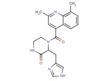 4-[(2,8-dimethyl-4-quinolinyl)carbonyl]-3-(1H-imidazol-4-ylmethyl)-2-piperazinone