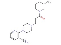 2-{4-[3-(3-methylpiperidin-1-yl)-3-oxopropyl]piperazin-1-yl}nicotinonitrile