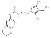 N-(2,3-dihydro-1,4-benzodioxin-6-yl)-N'-[2-(4-ethyl-3,5-dimethyl-1H-pyrazol-1-yl)ethyl]urea