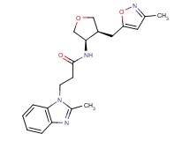 3-(2-methyl-1H-benzimidazol-1-yl)-N-{(3R*,4S*)-4-[(3-methylisoxazol-5-yl)methyl]tetrahydrofuran-3-yl}propanamide