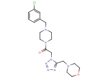 4-[(1-{2-[4-(3-chlorobenzyl)-1-piperazinyl]-2-oxoethyl}-1H-tetrazol-5-yl)methyl]morpholine