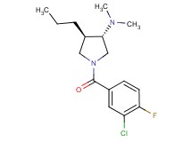 (3S*,4R*)-1-(3-chloro-4-fluorobenzoyl)-N,N-dimethyl-4-propyl-3-pyrrolidinamine
