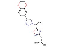 5-{1-[4-(2,3-dihydro-1,4-benzodioxin-6-yl)-1H-1,2,3-triazol-1-yl]ethyl}-3-isobutyl-1,2,4-oxadiazole