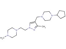 1-cyclopentyl-4-({3-methyl-1-[2-(4-methylpiperazin-1-yl)ethyl]-1H-pyrazol-4-yl}methyl)piperazine