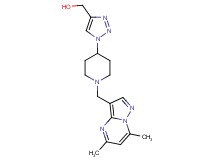 (1-{1-[(5,7-dimethylpyrazolo[1,5-a]pyrimidin-3-yl)methyl]-4-piperidinyl}-1H-1,2,3-triazol-4-yl)methanol trifluoroacetate (salt)
