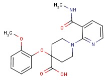 4-(2-methoxyphenoxy)-1-{3-[(methylamino)carbonyl]pyridin-2-yl}piperidine-4-carboxylic acid