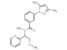 3-(3,5-dimethyl-1H-pyrazol-1-yl)-N-(2-methoxy-1-pyridin-2-ylethyl)-N-methylbenzamide