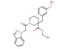 ethyl 1-(1H-indazol-1-ylacetyl)-3-(3-methoxybenzyl)-3-piperidinecarboxylate