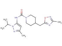 N-(1-isopropyl-3-methyl-1H-pyrazol-5-yl)-4-[(3-methyl-1,2,4-oxadiazol-5-yl)methyl]piperidine-1-carboxamide