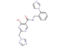 4-hydroxy-N-[2-(1H-imidazol-1-yl)benzyl]-2-(1H-1,2,4-triazol-1-ylmethyl)pyrimidine-5-carboxamide
