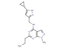 N-[(5-cyclopropyl-1H-pyrazol-3-yl)methyl]-1-methyl-6-propyl-1H-pyrazolo[3,4-d]pyrimidin-4-amine