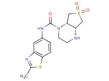 (4aR*,7aS*)-N-(2-methyl-1,3-benzothiazol-5-yl)hexahydrothieno[3,4-b]pyrazine-1(2H)-carboxamide 6,6-dioxide