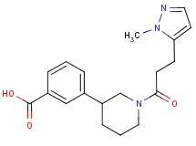 3-{1-[3-(1-methyl-1H-pyrazol-5-yl)propanoyl]piperidin-3-yl}benzoic acid
