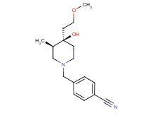 4-{[(3R*,4R*)-4-hydroxy-4-(2-methoxyethyl)-3-methyl-1-piperidinyl]methyl}benzonitrile