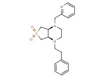 (4aS*,7aR*)-1-(2-phenylethyl)-4-(2-pyridinylmethyl)octahydrothieno[3,4-b]pyrazine 6,6-dioxide